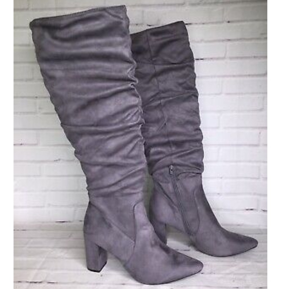 Charlotte rouse Faux suede grey boots